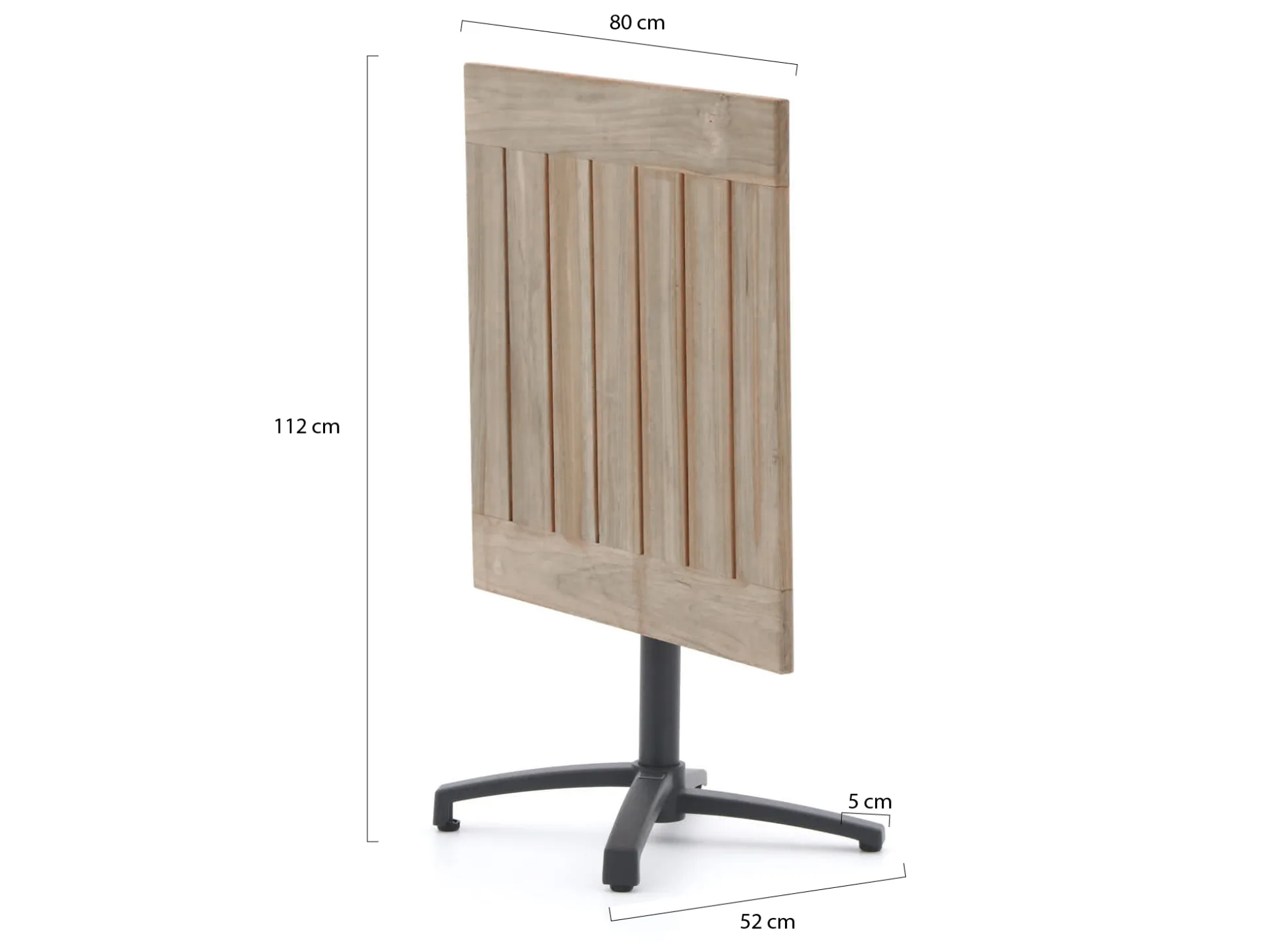 Manifesto Villongo/Canzo 80cm dining tuinset 5-delig stapelbaar inklapbaar