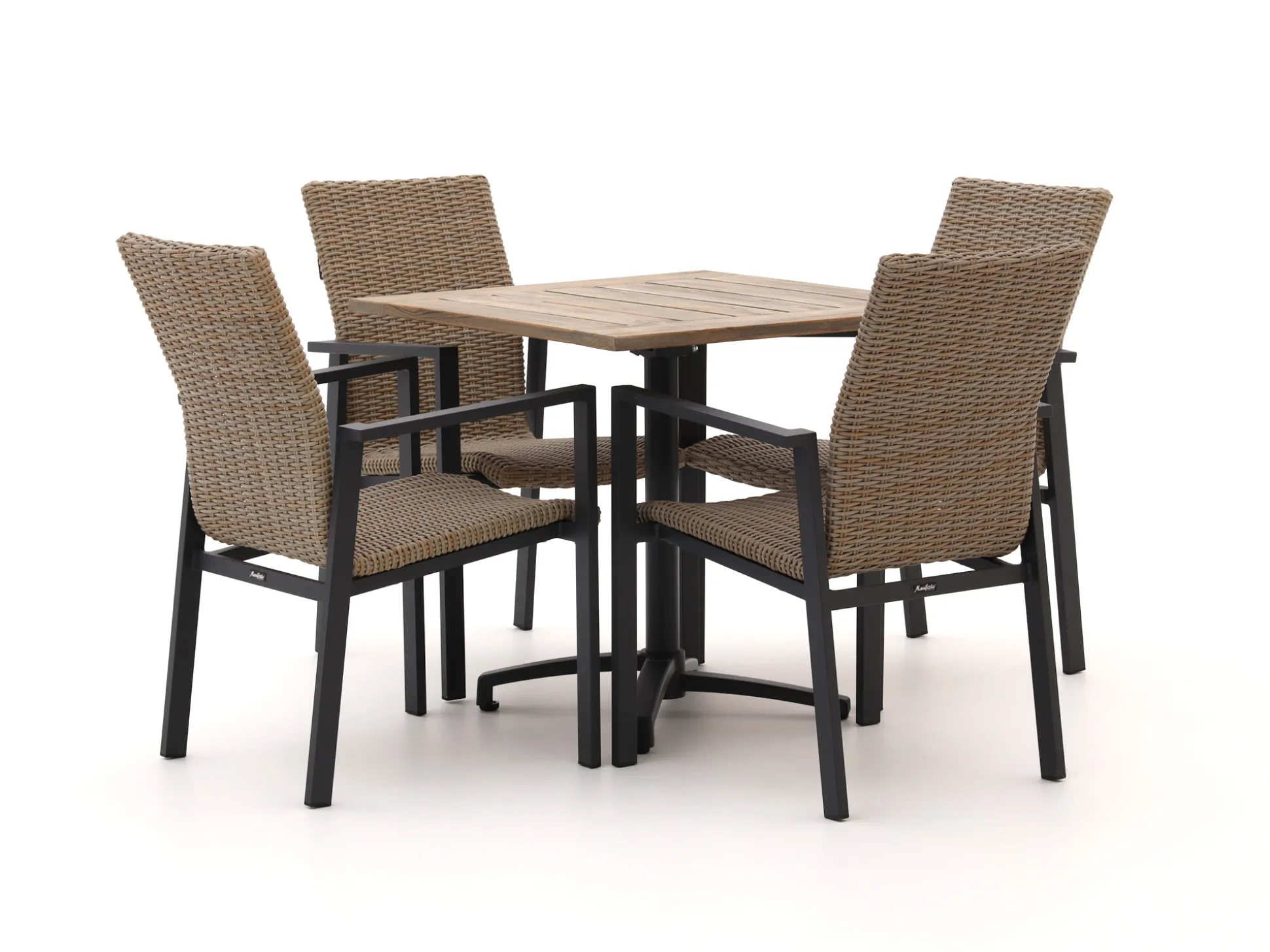 Manifesto Villongo/Canzo 80cm dining tuinset 5-delig stapelbaar inklapbaar