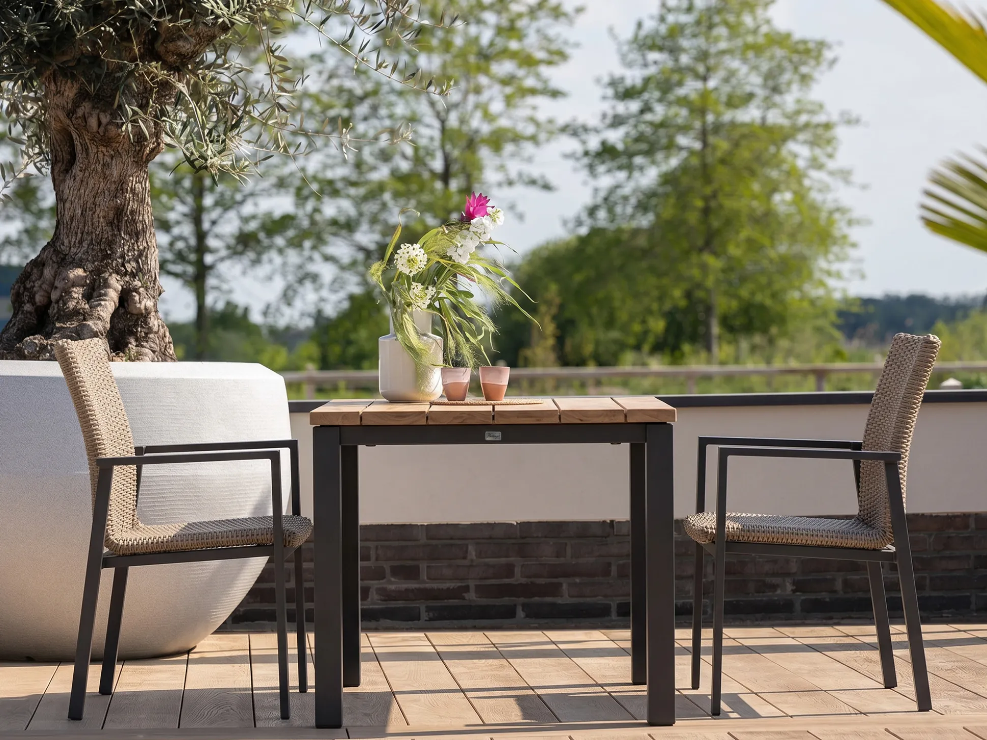 Manifesto Villongo/Lagundo 90cm dining tuinset 3-delig stapelbaar