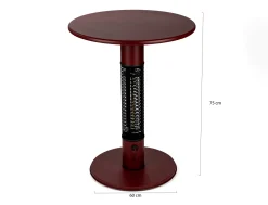 Monti HeatLine Pulse tafel met terrasverwarmer 1500W ø60cm (h: 75cm)