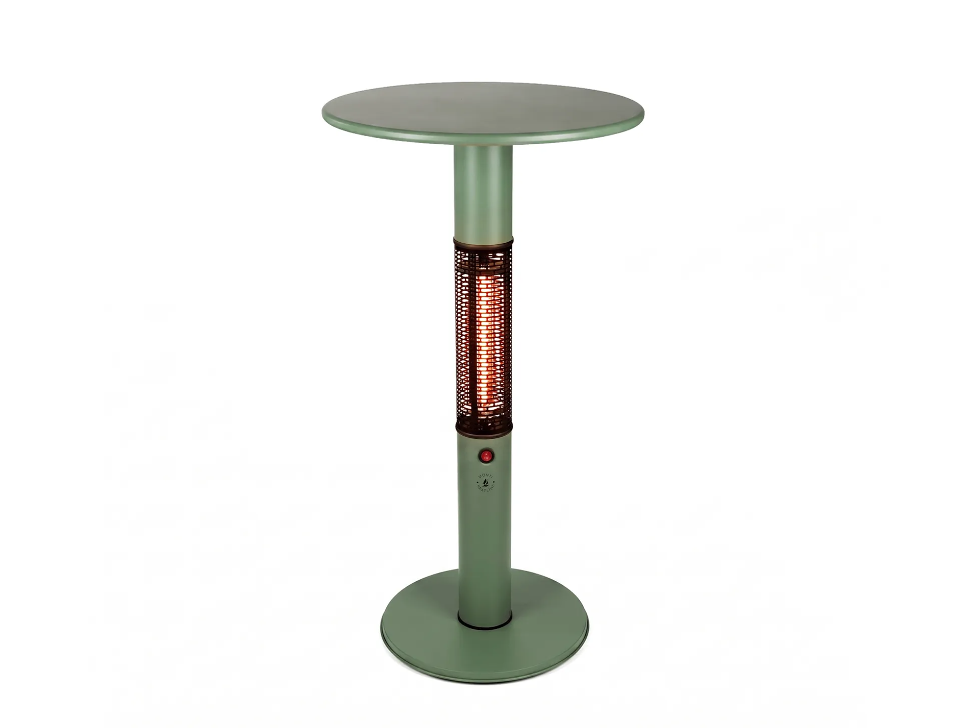 Monti HeatLine Vibe bartafel met terrasverwarmer 1500W ø60cm (h: 110cm)