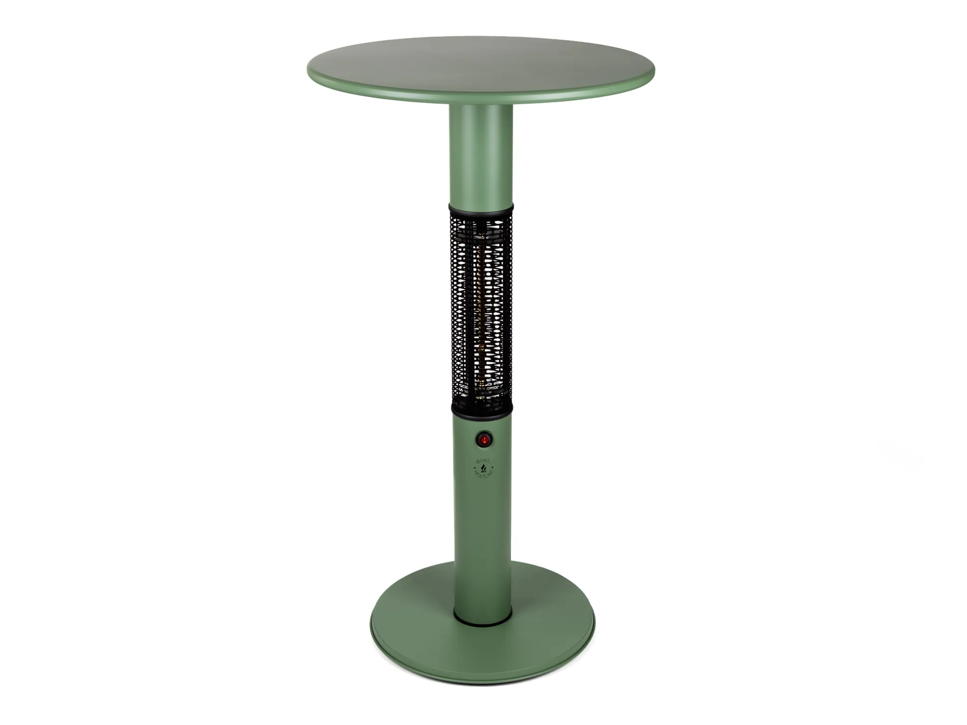 Monti HeatLine Vibe bartafel met terrasverwarmer 1500W ø60cm (h: 110cm)