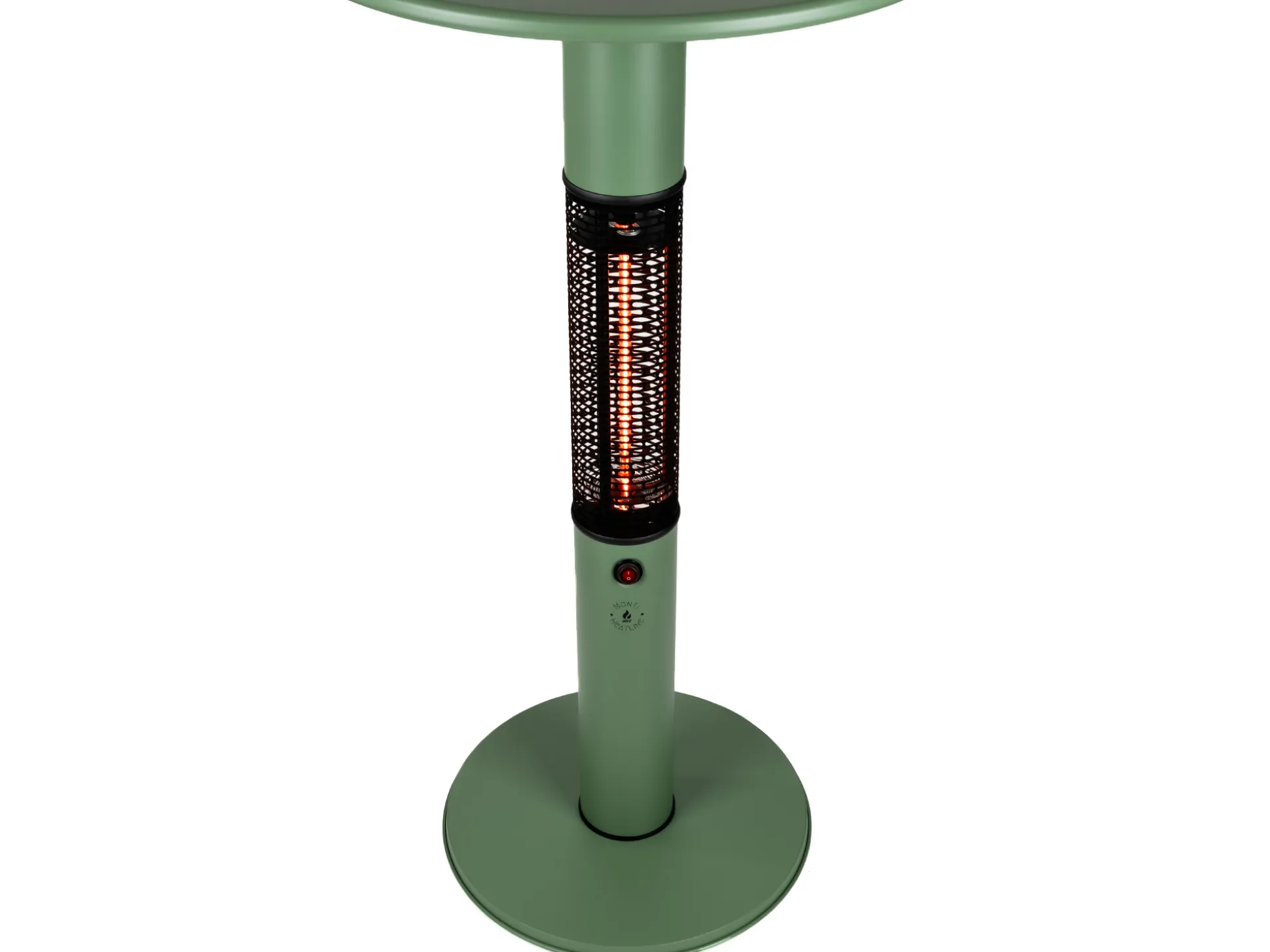 Monti HeatLine Vibe bartafel met terrasverwarmer 1500W ø60cm (h: 110cm)