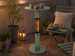 Monti HeatLine Vibe bartafel met terrasverwarmer 1500W ø60cm (h: 110cm)