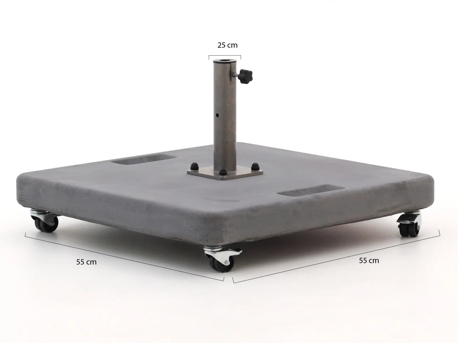 Parasolvoet verrijdbaar 125kg beton
