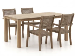 ROUGH-Batang Rope/ROUGH-X 200cm dining tuinset 5-delig stapelbaar