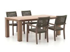 ROUGH-Batang Rope/ROUGH-X 200cm dining tuinset 5-delig stapelbaar