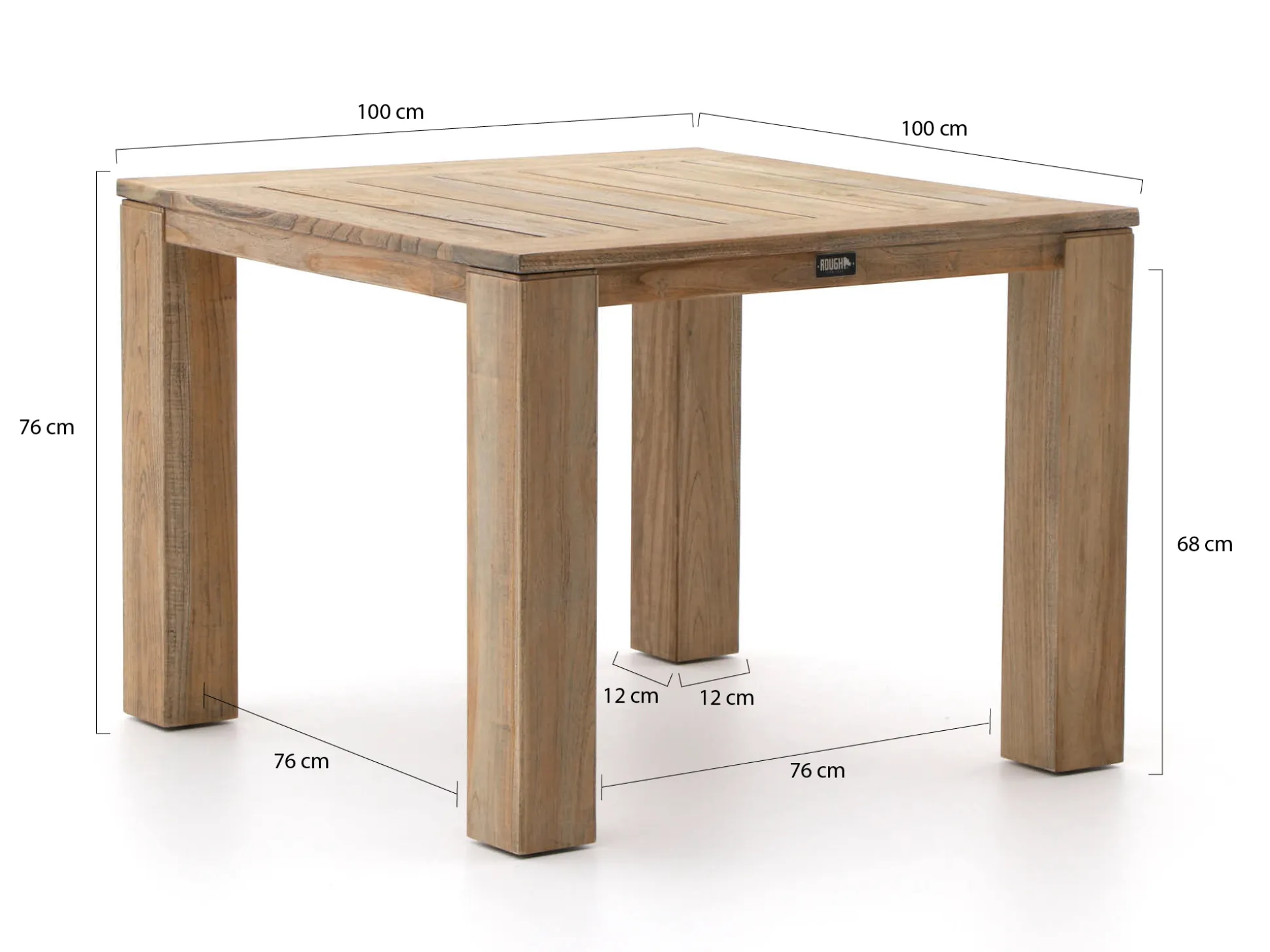 ROUGH-Batang Rope/ROUGH-X 100cm dining tuinset 3-delig stapelbaar