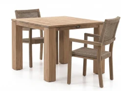 ROUGH-Batang Rope/ROUGH-X 100cm dining tuinset 3-delig stapelbaar