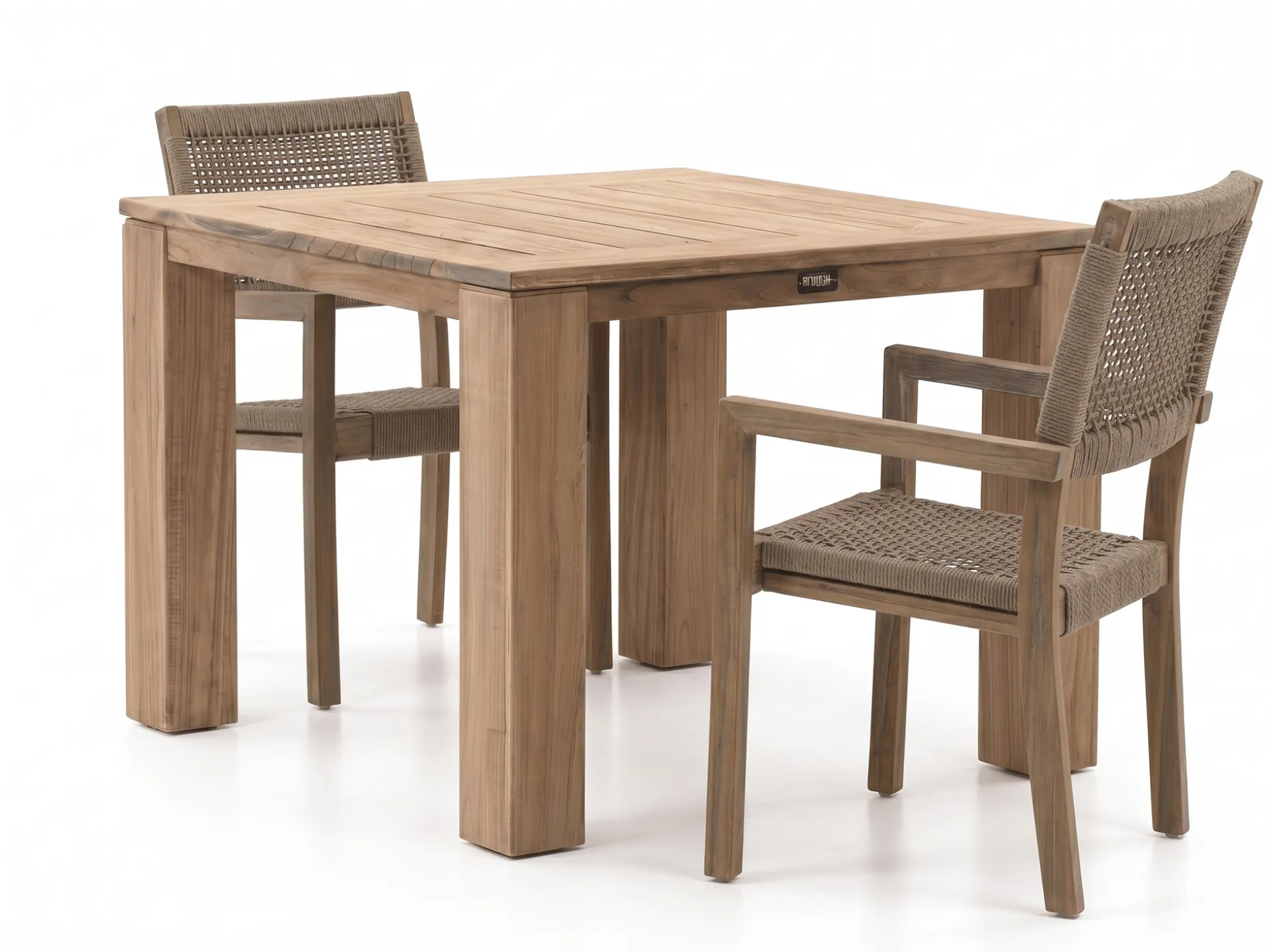 ROUGH-Batang Rope/ROUGH-X 100cm dining tuinset 3-delig stapelbaar