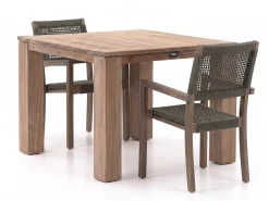 ROUGH-Batang Rope/ROUGH-X 100cm dining tuinset 3-delig stapelbaar