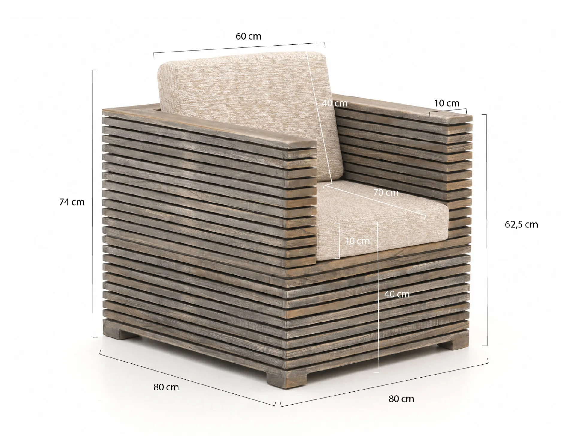 ROUGH-C stoel-bank loungeset 5-delig