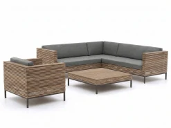 ROUGH-D hoek loungeset 5-delig 6-zits