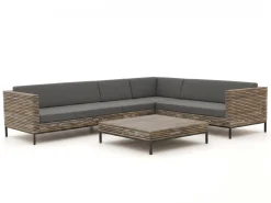 ROUGH-D hoek loungeset 5-delig 6-zits