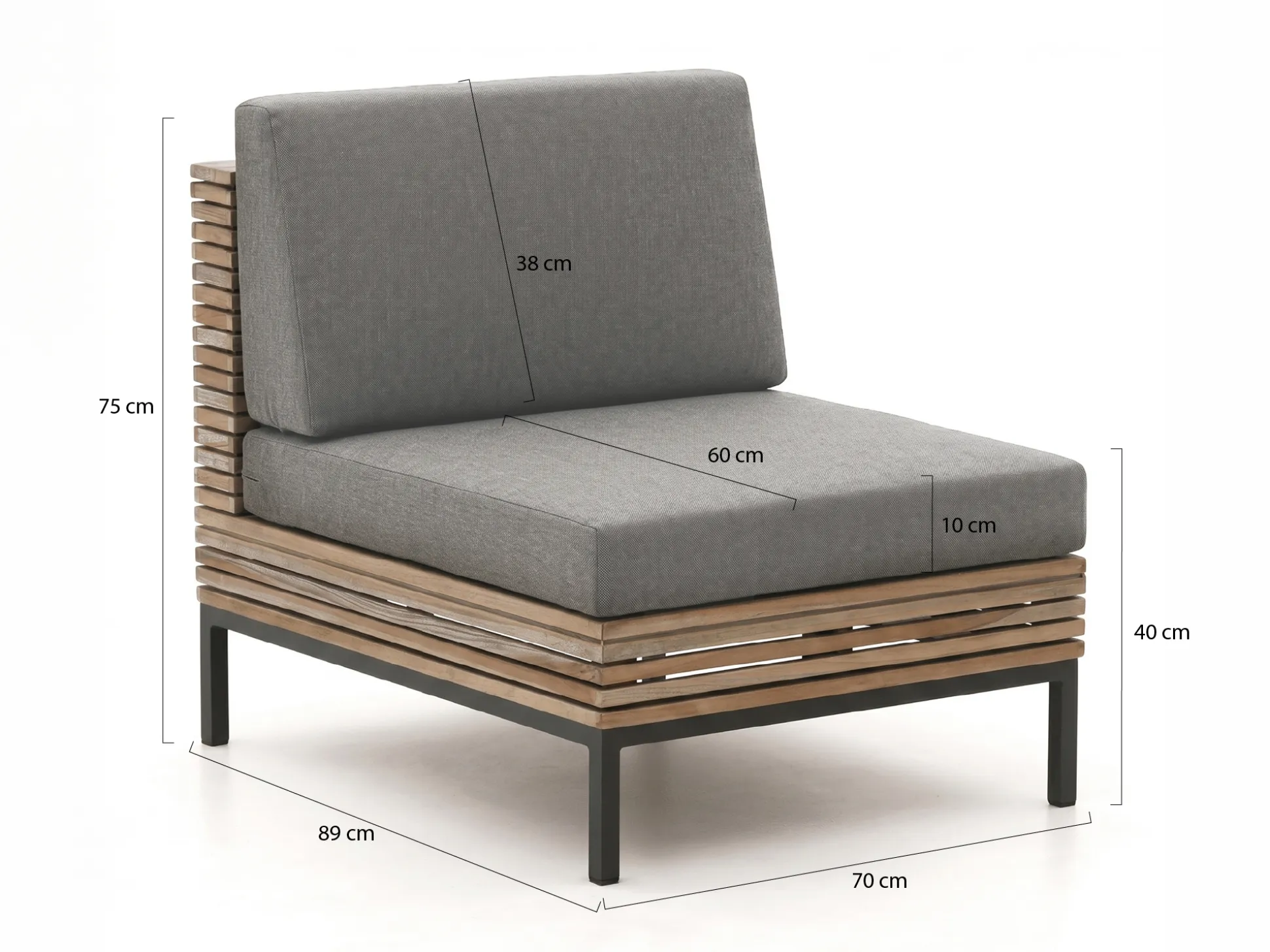 ROUGH-D lounge tussenmodule 70cm