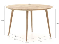 ROUGH-K dining tuintafel ø 115cm