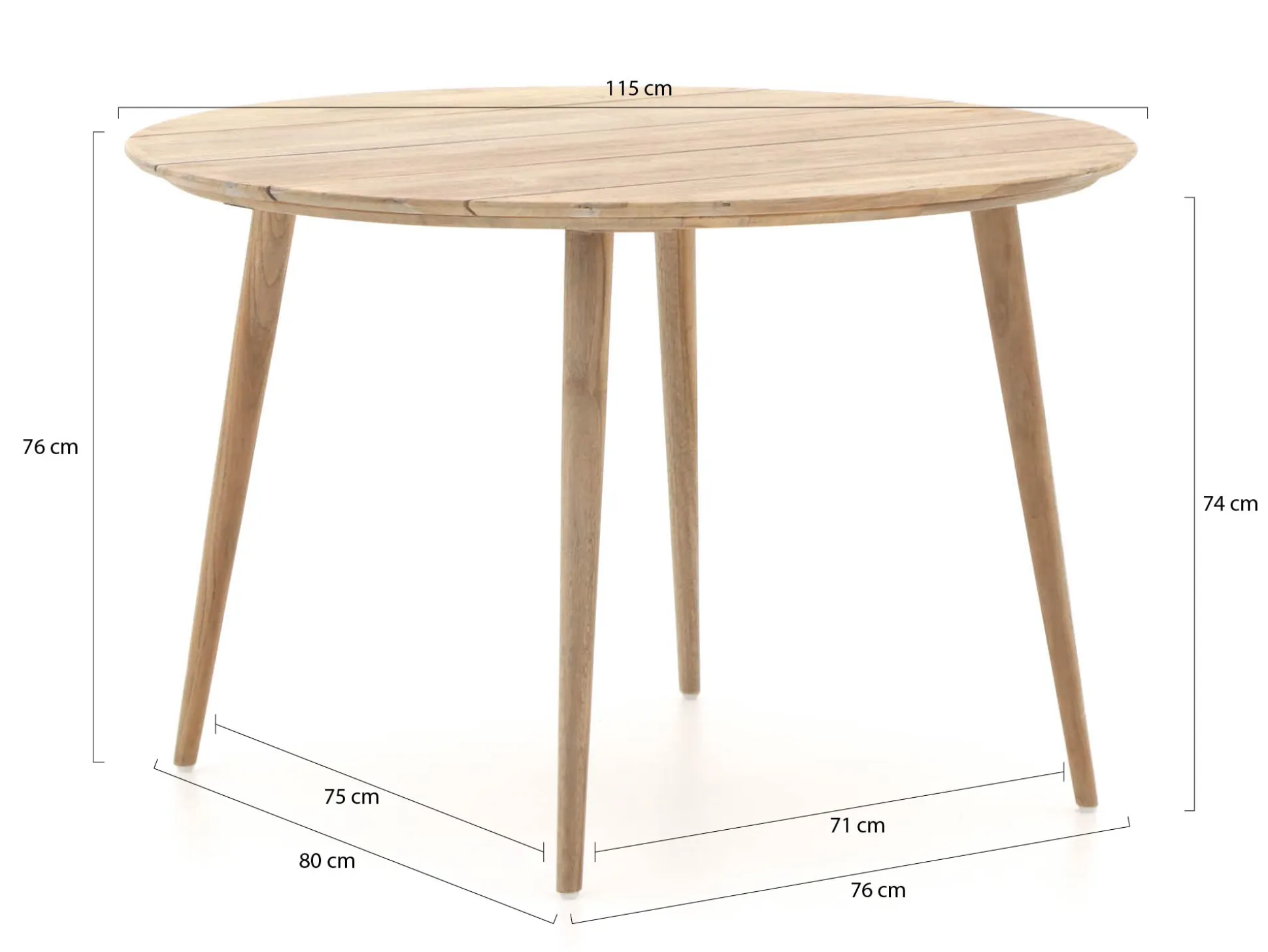 ROUGH-K dining tuintafel ø 115cm