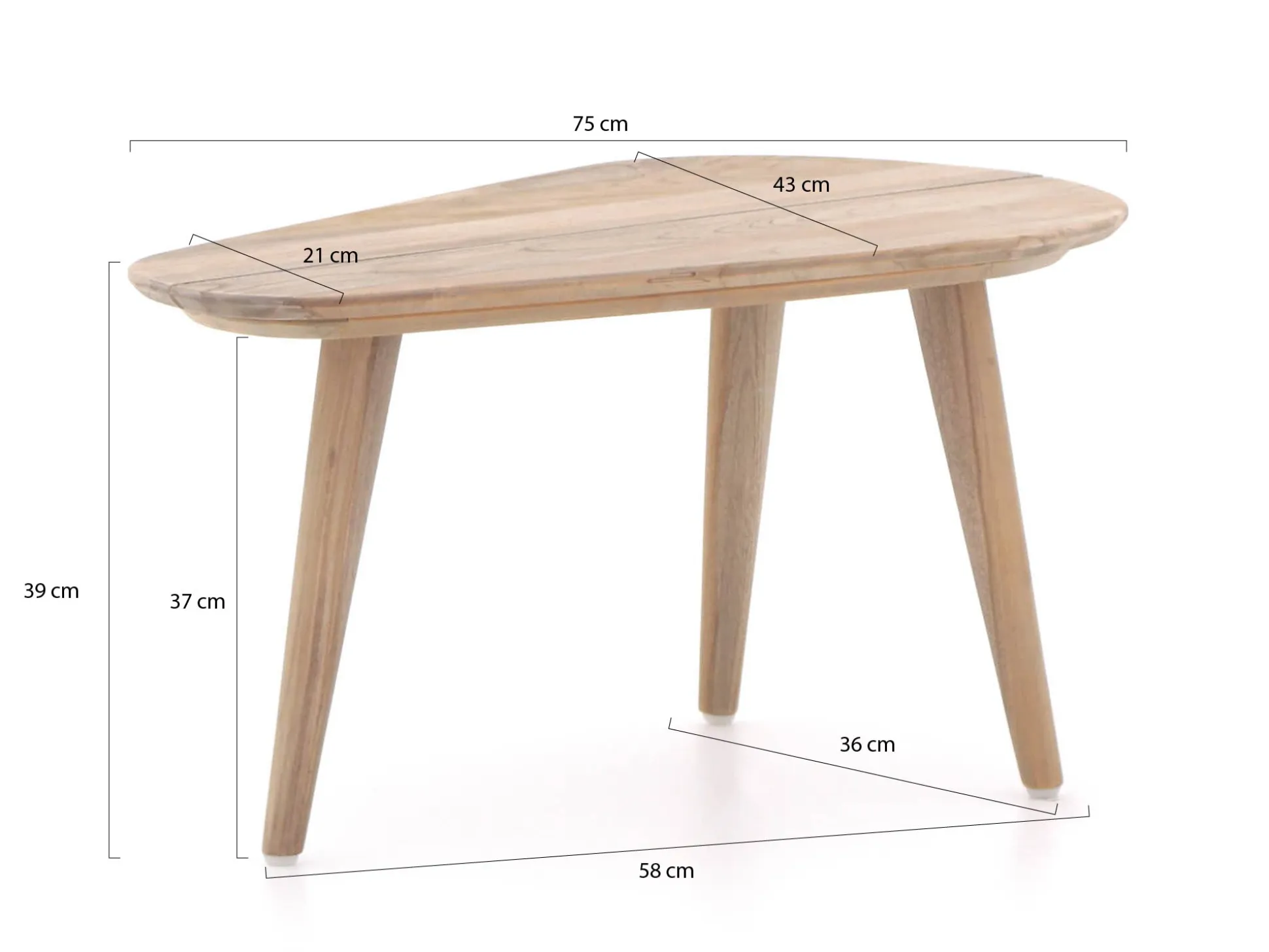 ROUGH-K lounge tuintafel 43x75x39cm