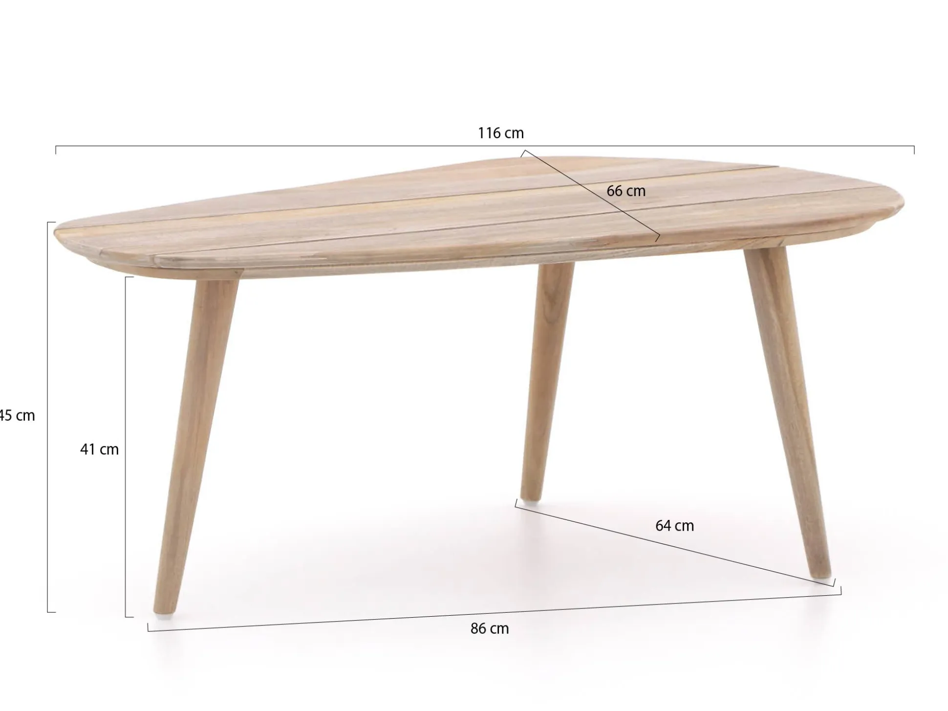 ROUGH-K lounge tuintafel 66x116x45cm
