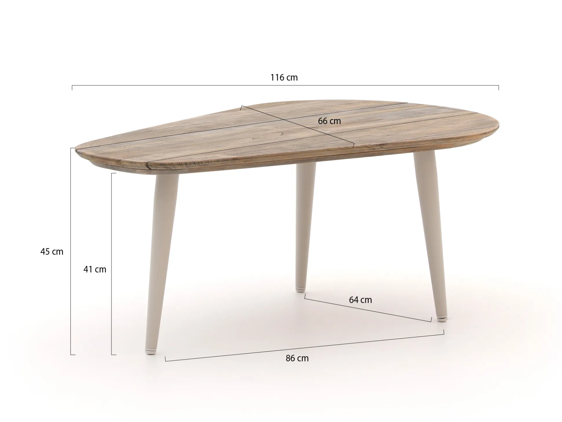 ROUGH-K lounge tuintafel 66x116x45cm