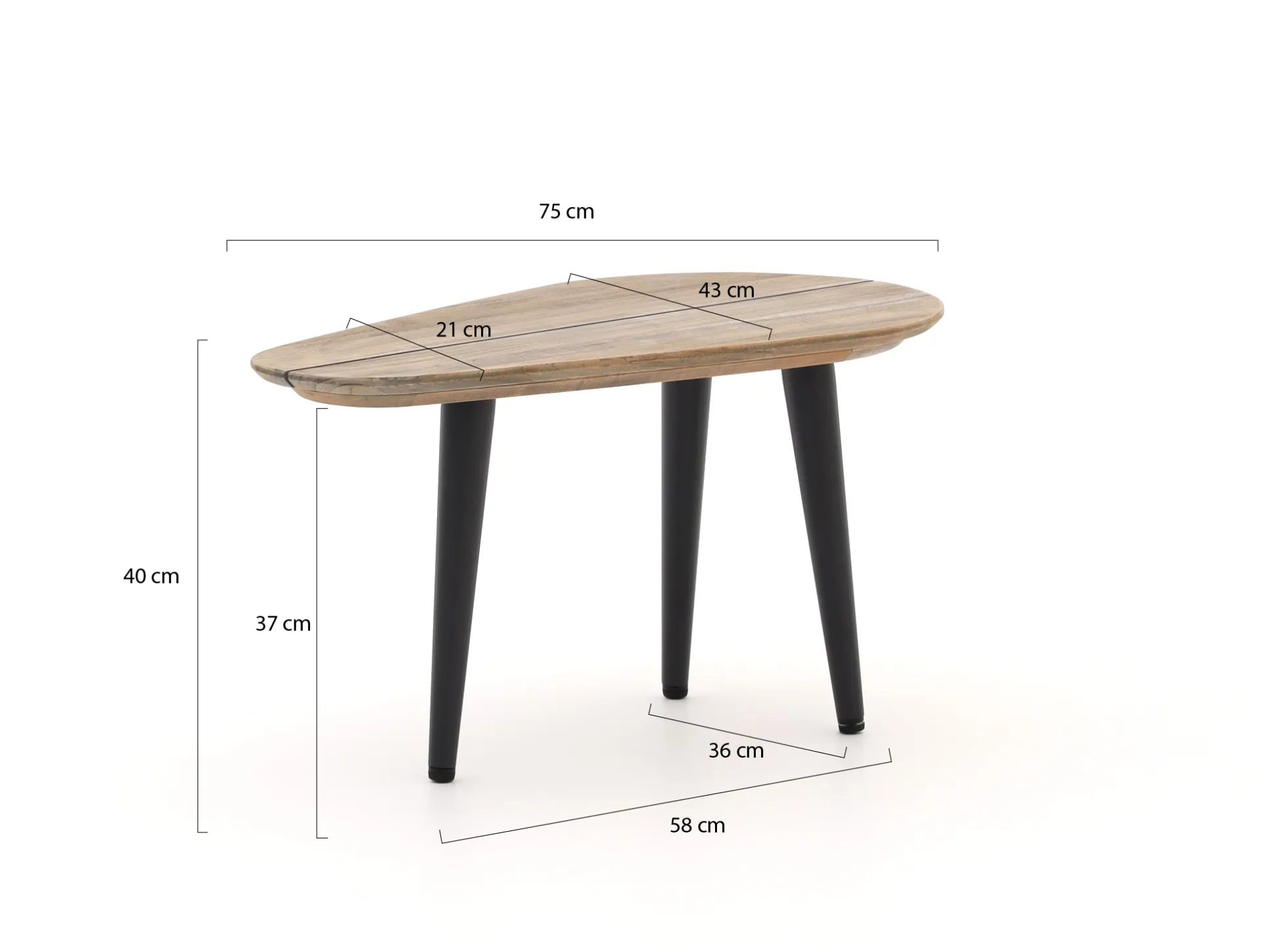 ROUGH-K lounge tuintafel 43x75x40cm