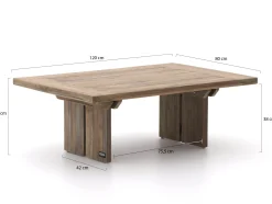 ROUGH-L lounge tuintafel 120x80x42cm