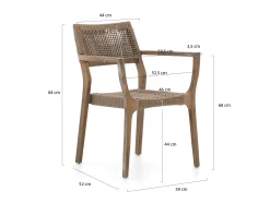 ROUGH-L Rope dining tuinstoel stapelbaar