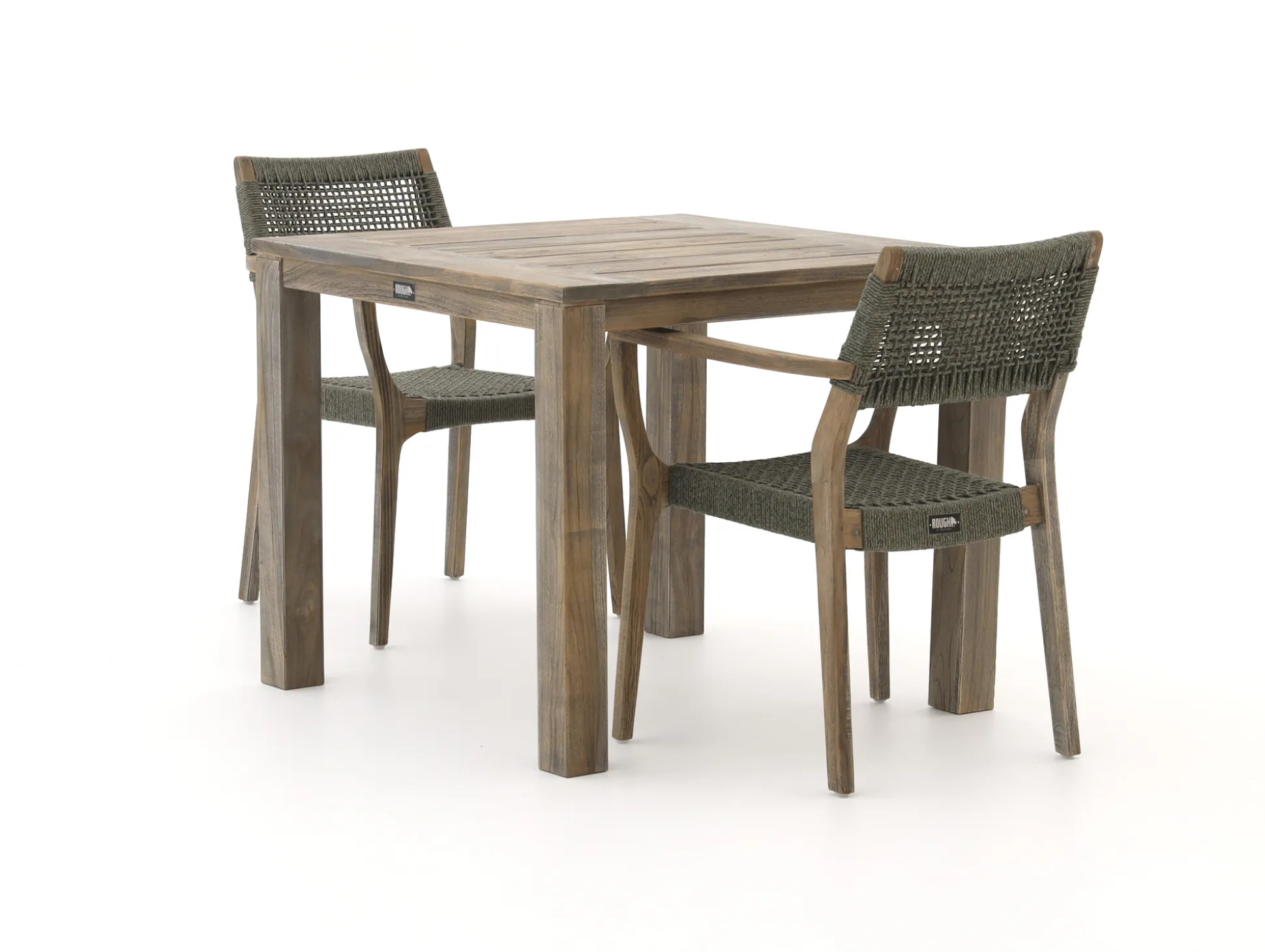 ROUGH-L Rope/ROUGH-S 90cm dining tuinset 3-delig stapelbaar
