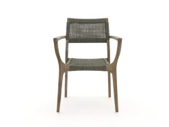 ROUGH-L Rope/ROUGH-S 160cm dining tuinset 5-delig stapelbaar