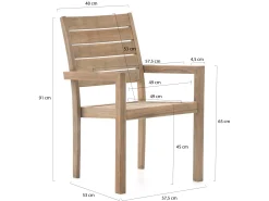 ROUGH-S 300cm dining tuinset 9-delig stapelbaar