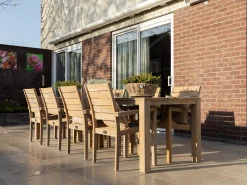 ROUGH-S dining tuinset 90cm 5-delig stapelbaar