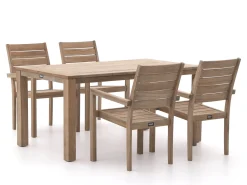ROUGH-S dining tuinset 160cm 5-delig stapelbaar