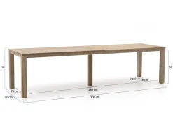 ROUGH-S dining tuintafel 300x90x76cm