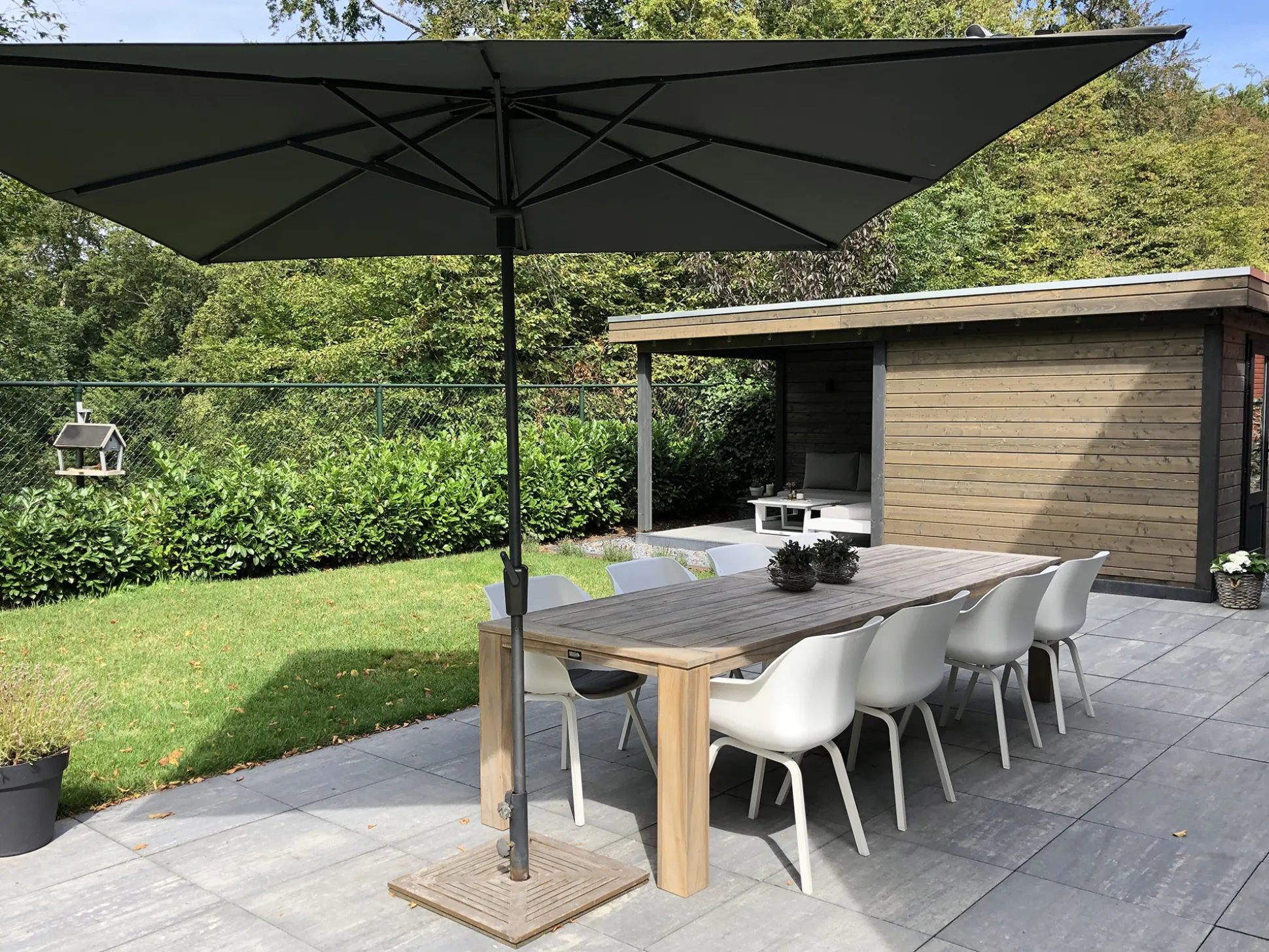 ROUGH-S/ROUGH-X 320cm dining tuinset 9-delig stapelbaar