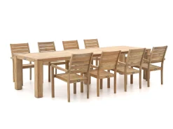 ROUGH-S/ROUGH-X 320cm dining tuinset 9-delig stapelbaar