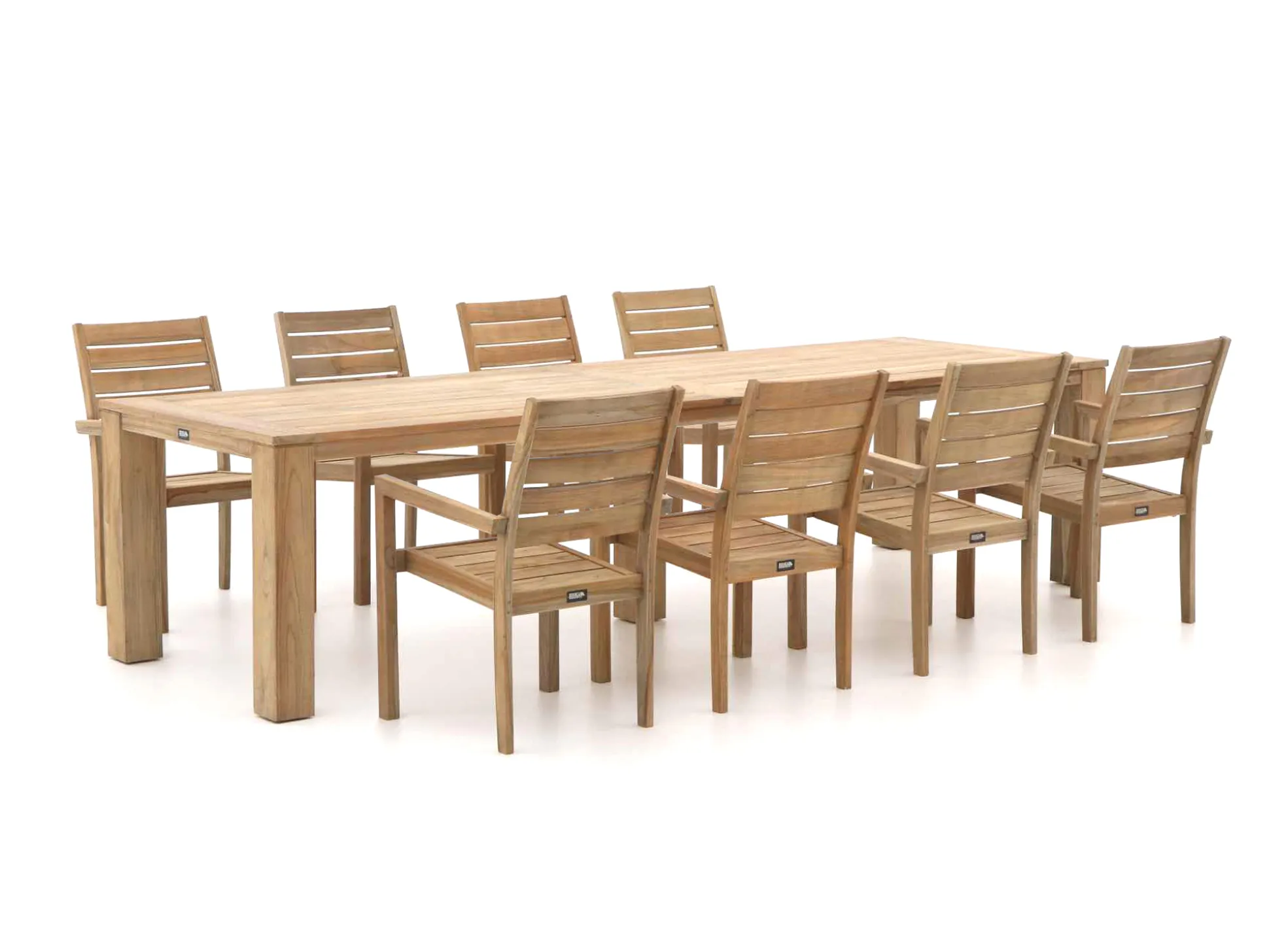 ROUGH-S/ROUGH-X 320cm dining tuinset 9-delig stapelbaar