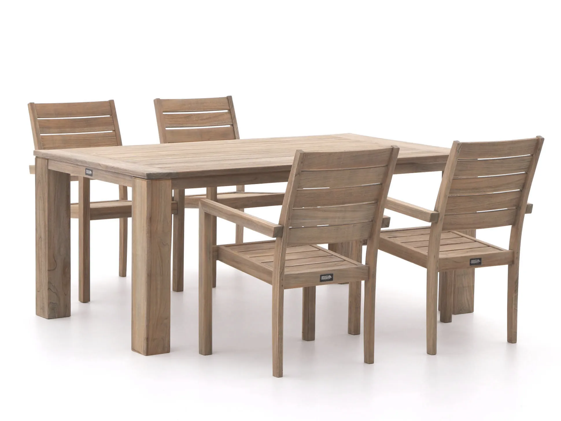 ROUGH-S/ROUGH-X 180cm dining tuinset 5-delig stapelbaar