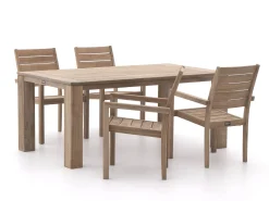 ROUGH-S/ROUGH-X 180cm dining tuinset 5-delig stapelbaar
