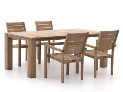 ROUGH-S/ROUGH-X 200cm dining tuinset 5-delig stapelbaar