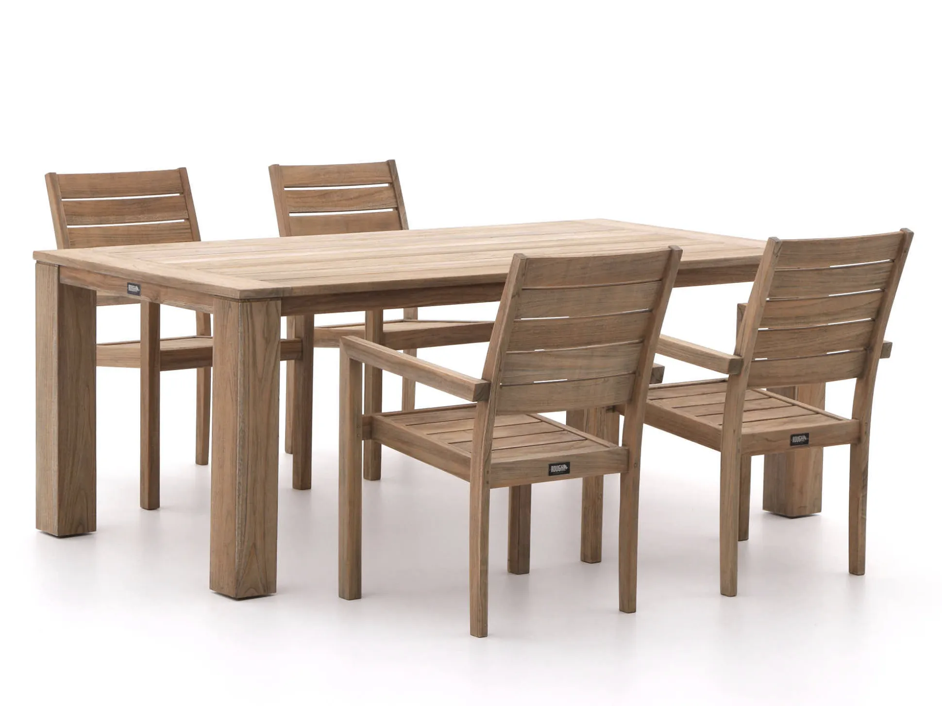 ROUGH-S/ROUGH-X 200cm dining tuinset 5-delig stapelbaar