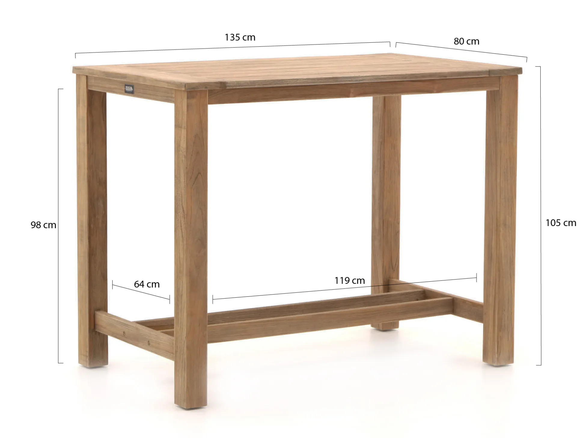 ROUGH-X bartafel 135x80x105cm