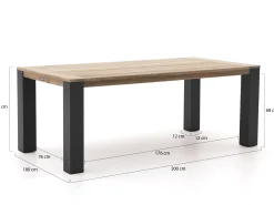 ROUGH-X dining tuintafel 200x100x76cm