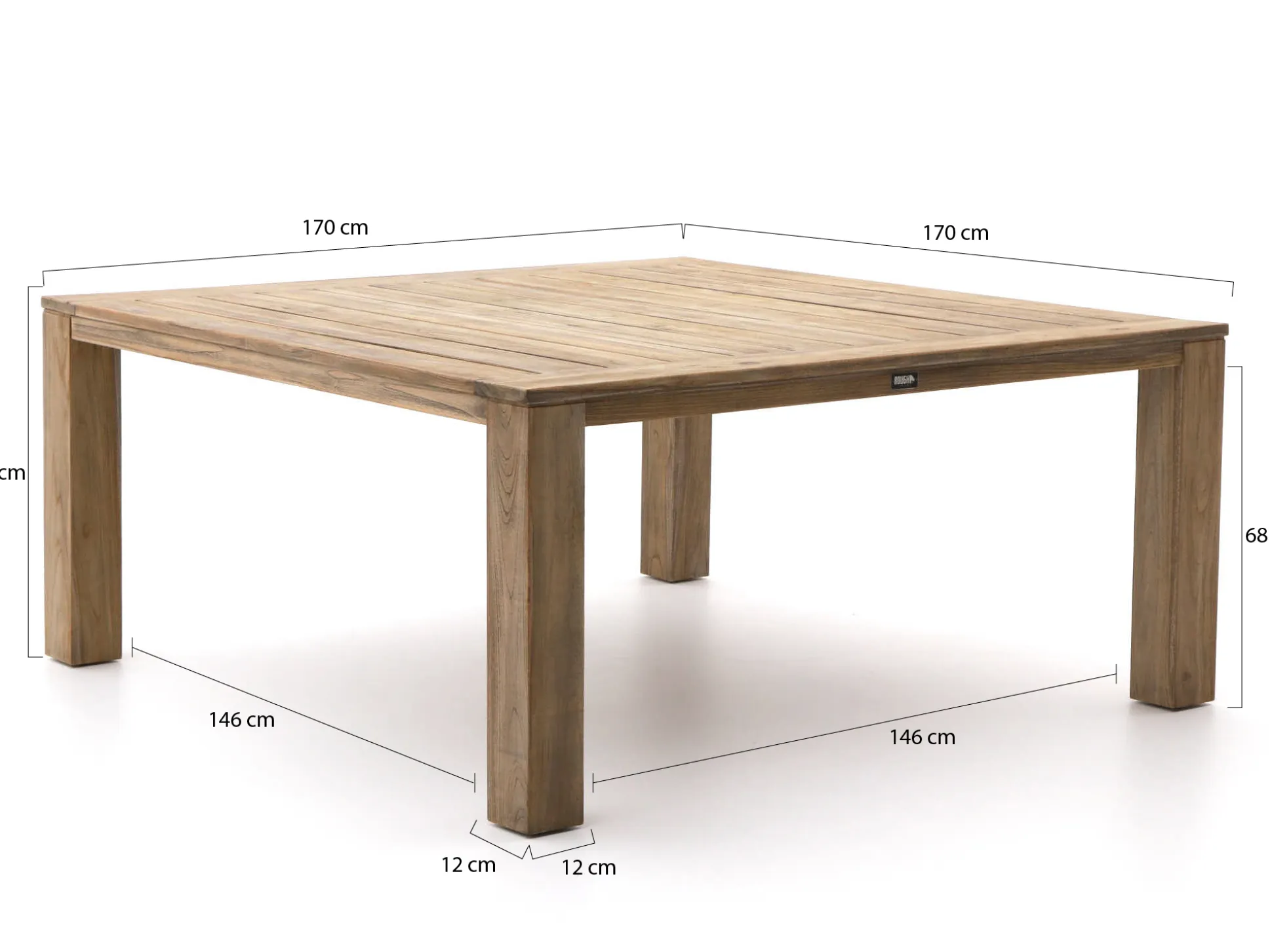 ROUGH-X dining tuintafel 170x170x76cm