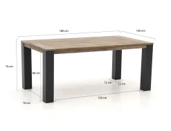 ROUGH-X dining tuintafel 180x100x76cm