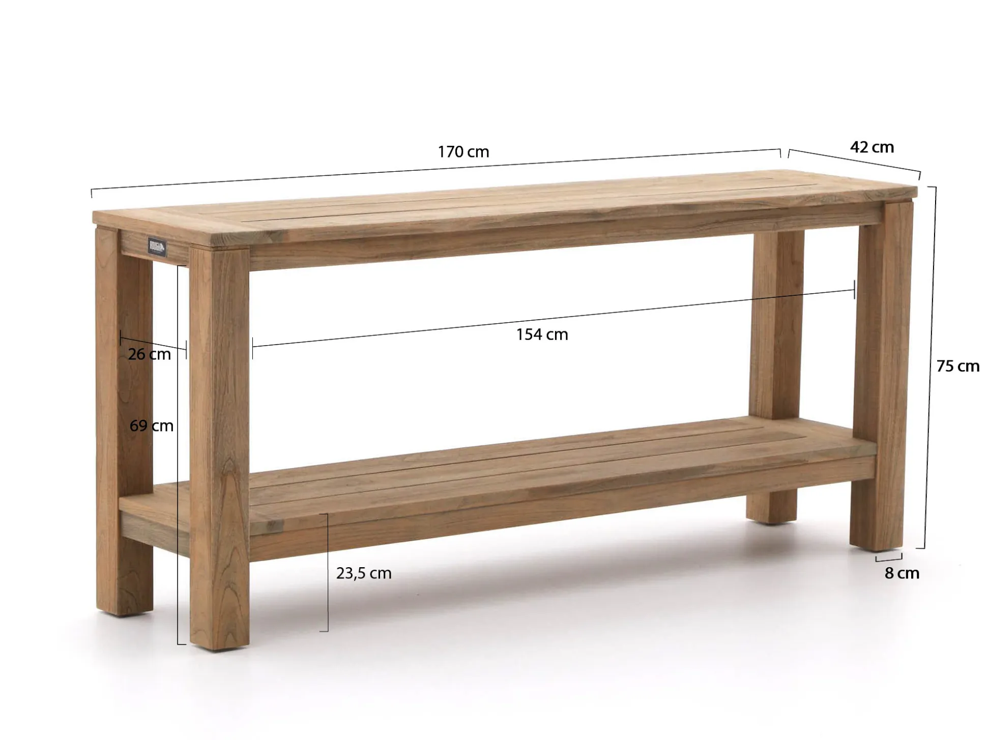 ROUGH-X sidetable 170x42x75cm