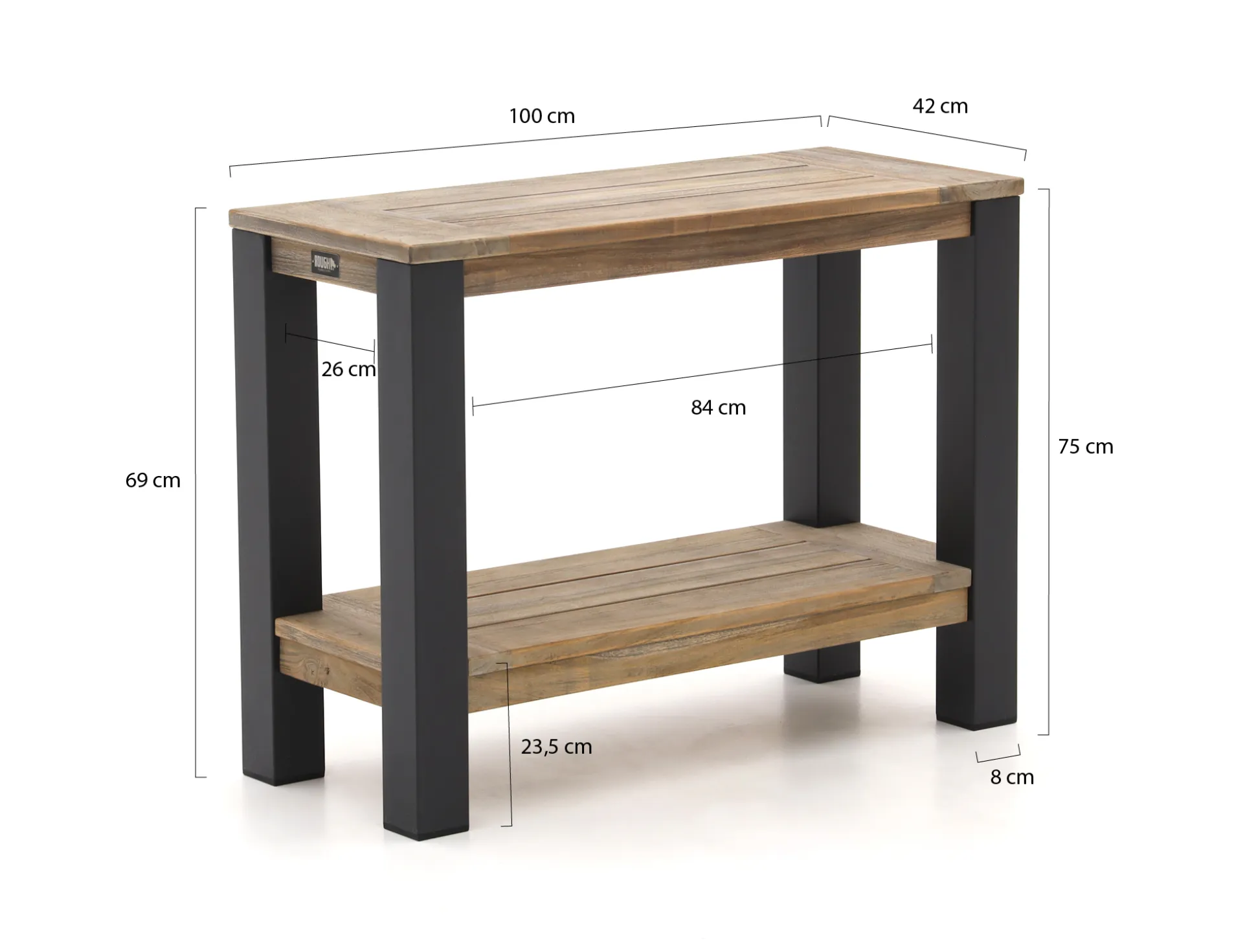 ROUGH-X sidetable 100x42x75cm