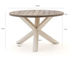 ROUGH-Y dining tuintafel ø 120cm (h:75cm)