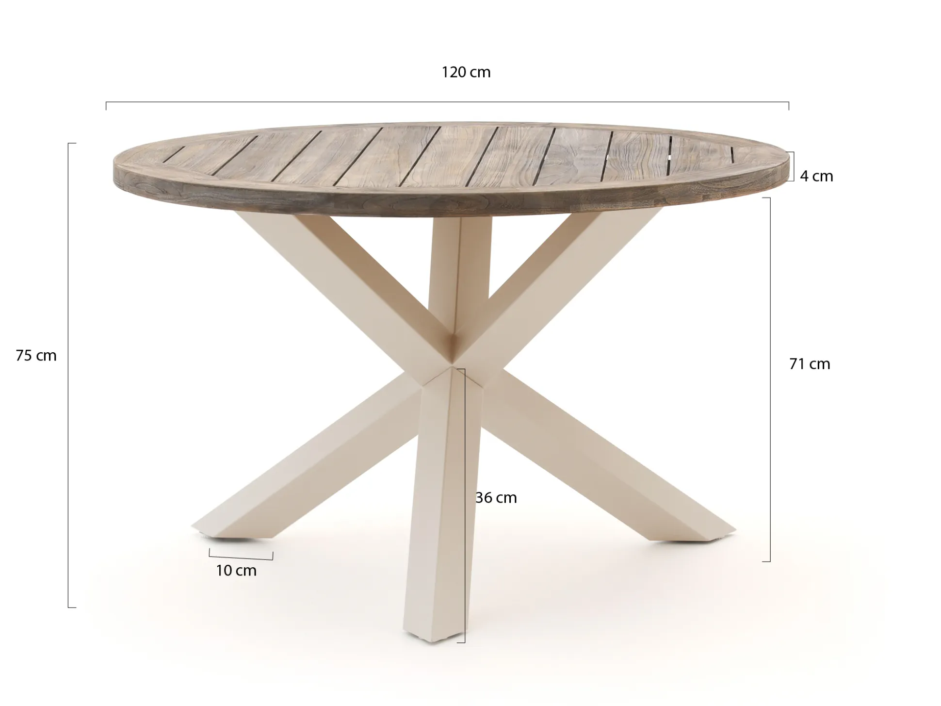 ROUGH-Y dining tuintafel ø 120cm (h:75cm)