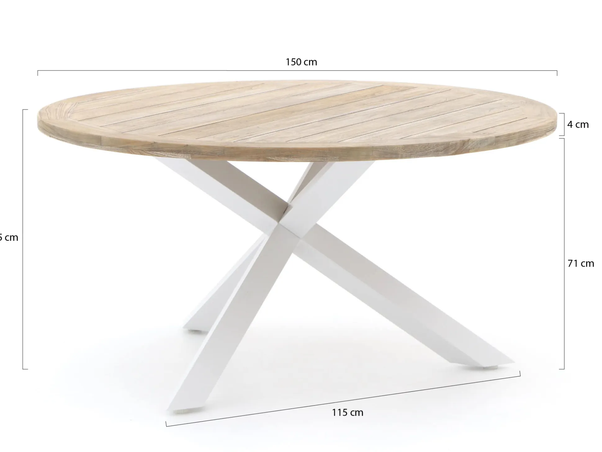 ROUGH-Y dining tuintafel ø 150cm (h:75cm)