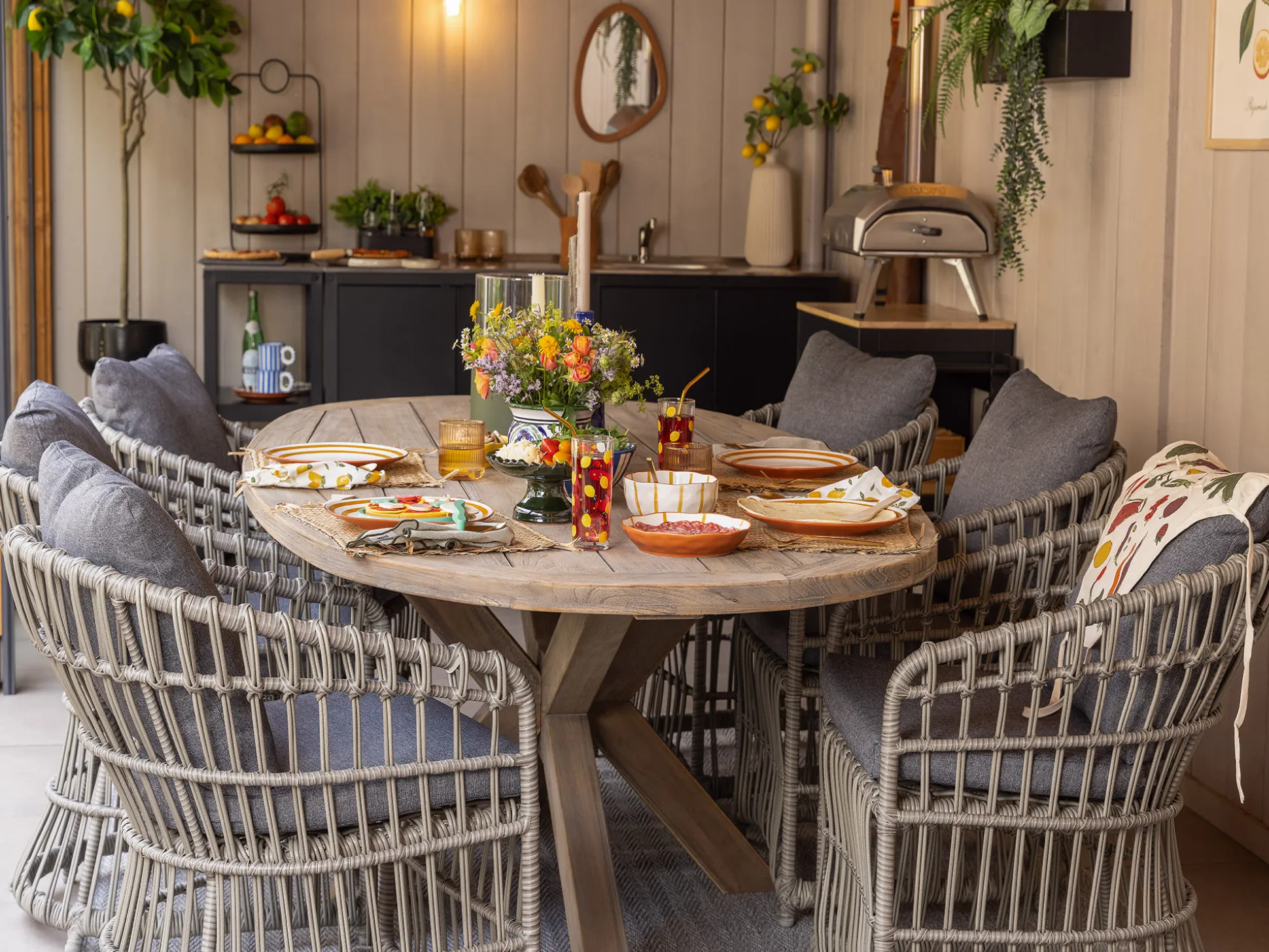 ROUGH-Y Ellips dining tuintafel 240x120cm